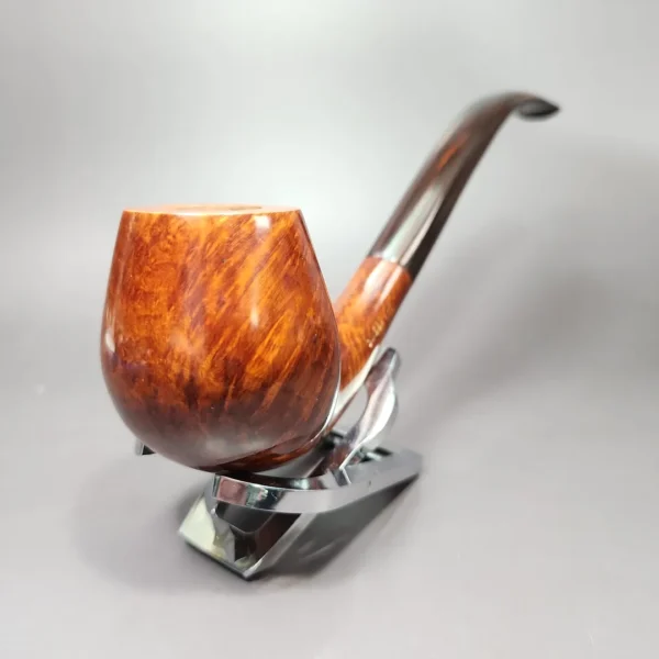 Dave Neeb Magnum Smooth Bent Billiard Handmade Briar Pipe, New - Image 5