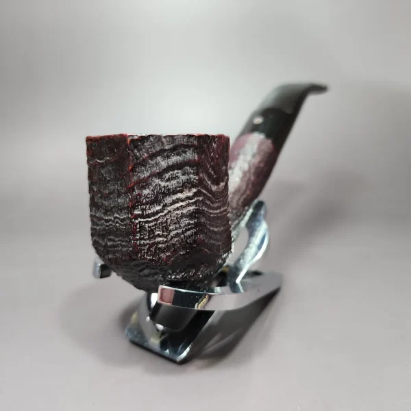 Ashton 1990 Pebble Grain XXX Sandblasted Panel Pot Estate Briar Pipe, English Estates - Image 5