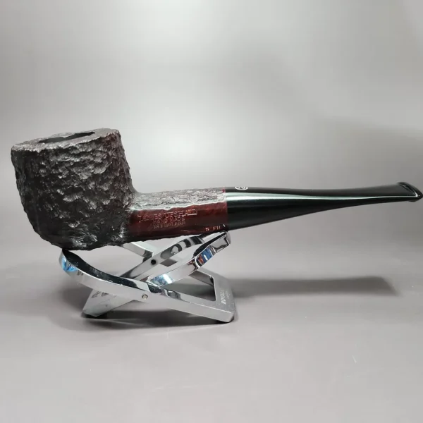 James Upshall Bark Group 5 Rusticated Pot Estate Briar Pipe, Unsmoked - Image 5