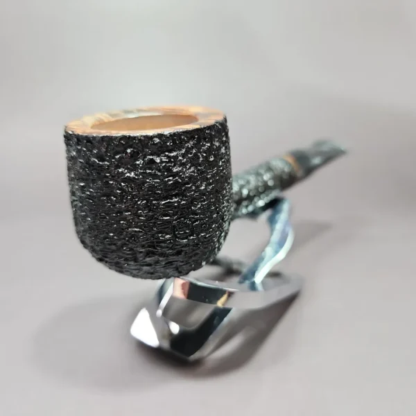 Neal Monier Rusticated Pot Estate Briar Pipe, Unsmoked - Image 5