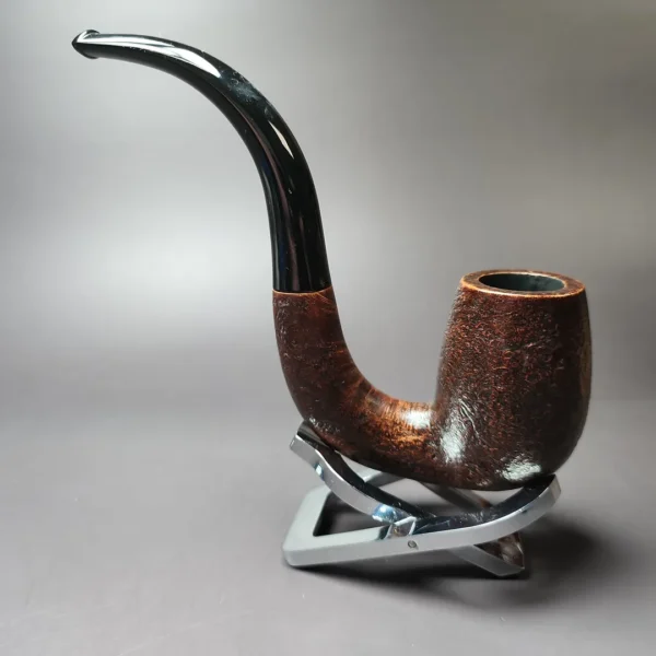 G.V.G. Sandblasted Full Bent Billiard Estate Briar Pipe, French Estates - Image 5