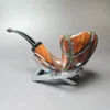 Wandi Riyadi Spot Carved Acorn Handmade Briar Pipe, New - Image 6