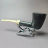Sean Reum Sandblasted Dublin w/ Ivorite Stem Handmade Briar Pipe, New - Image 6