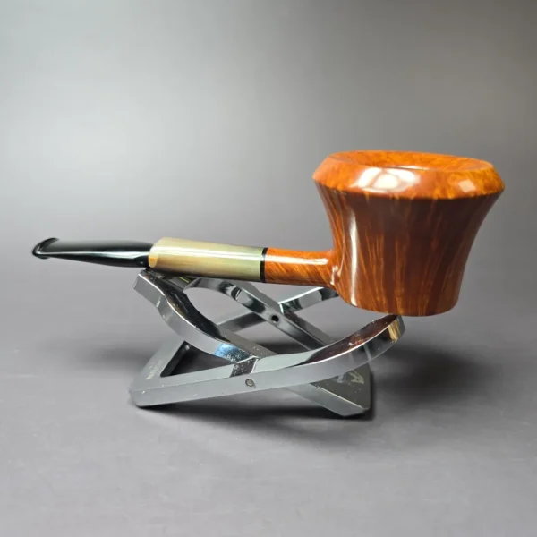 Mina Smooth Pot w/ Horn Estate Briar Pipe, Unsmoked - Image 6
