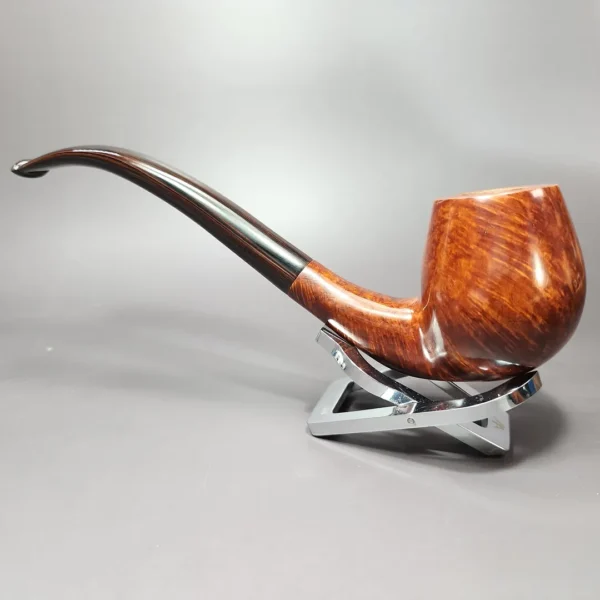Dave Neeb Magnum Smooth Bent Billiard Handmade Briar Pipe, New - Image 6
