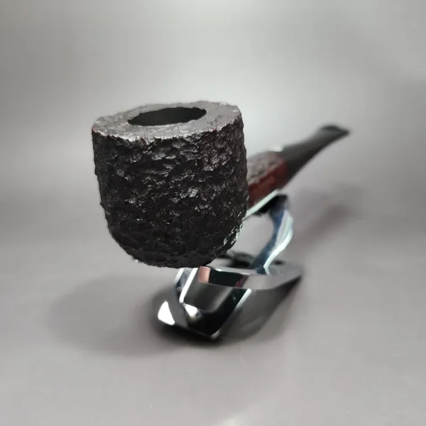 James Upshall Bark Group 5 Rusticated Pot Estate Briar Pipe, Unsmoked - Image 6