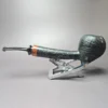 Sebastian Heck Long Shank Acorn w/ Masur Birch Handmade Briar Pipe, New - Image 7