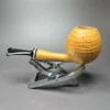 Vitale Sandblasted Ball w/ Galalith (Two Star) Handmade Briar Pipe, New - Image 7