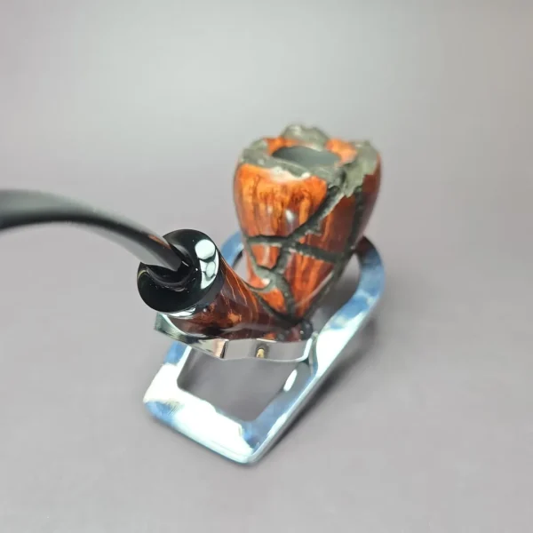 Wandi Riyadi Spot Carved Acorn Handmade Briar Pipe, New - Image 7