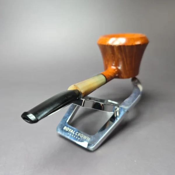 Mina Smooth Pot w/ Horn Estate Briar Pipe, Unsmoked - Image 7