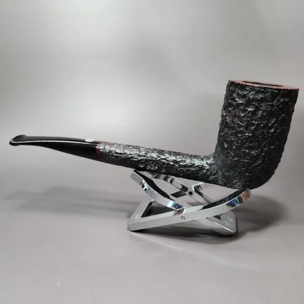 James Upshall Bark Extra Large Rusticated Stack Estate Briar Pipe, Unsmoked - Image 7