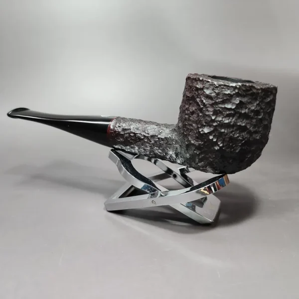 James Upshall Bark Group 5 Rusticated Pot Estate Briar Pipe, Unsmoked - Image 7