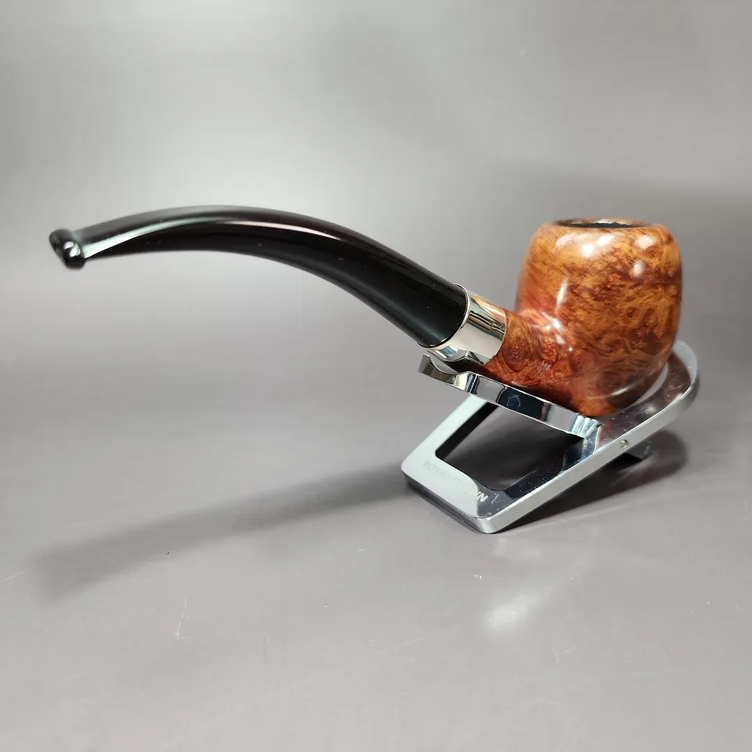 Dunhill 1973 Bruyere 926 Smooth Bent Billiard w/ Silver Estate Briar Pipe, English Estates - Image 7