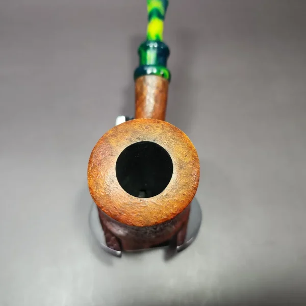 PapaBearPipes Sandblasted Volcano Estate Briar Pipe, American Estates - Image 7