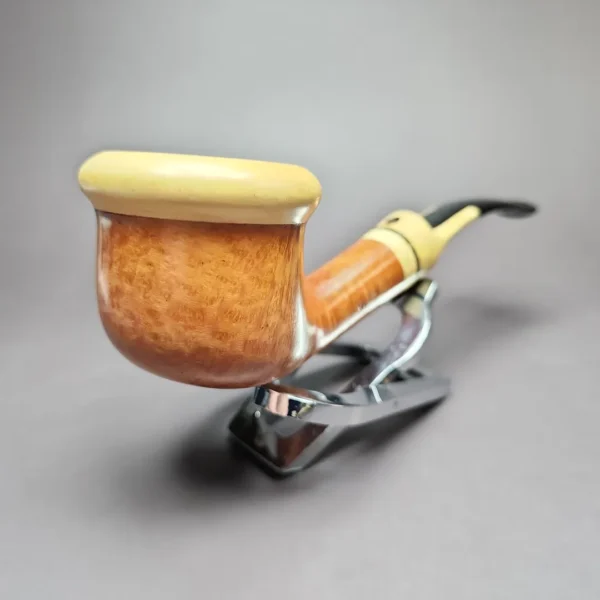 Tom Spanu 2000 Millennio Smooth Pot w/ Boxwood Estate Briar Pipe, Unsmoked - Image 7