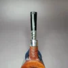 Elwood (Ferndown) Rusticated Silver Spigot Dublin Estate Briar Pipe, English Estates, 9mm - Image 7