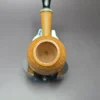 Vitale Sandblasted Ball w/ Galalith (Two Star) Handmade Briar Pipe, New - Image 8