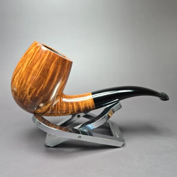 Wandi Riyadi Smooth Bent Billiard Handmade Briar Pipe, New - Image 8
