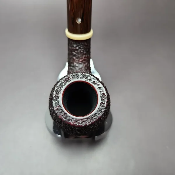 Michael Parks GKCPC Rusticated LC Bent Billiard Estate Briar Pipe, Unsmoked - Image 8