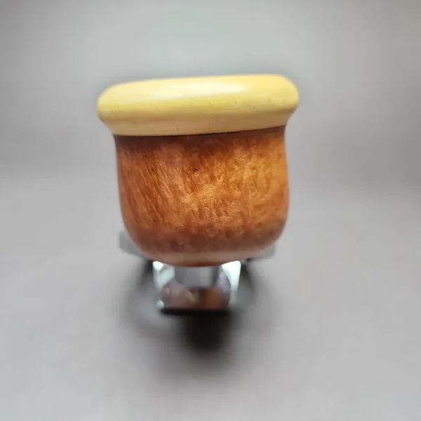 Tom Spanu 2000 Millennio Smooth Pot w/ Boxwood Estate Briar Pipe, Unsmoked - Image 8