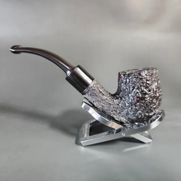 Darnell Old Briar Rusticated Bent Billiard Estate Pipe, Unsmoked - Image 8