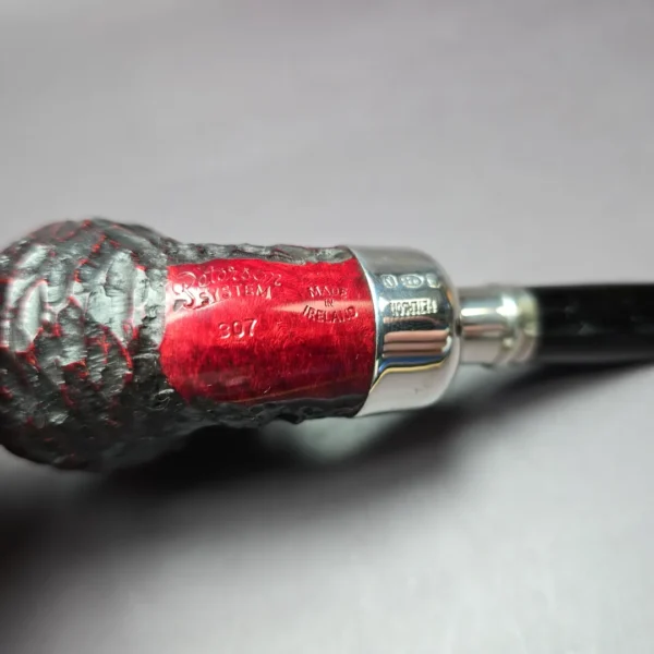 Peterson System Spigot 307 Rusticated Bent Billiard Spigot Briar Pipe, New - Image 9