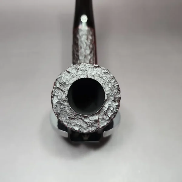 James Upshall Bark Group 5 Rusticated Pot Estate Briar Pipe, Unsmoked - Image 9