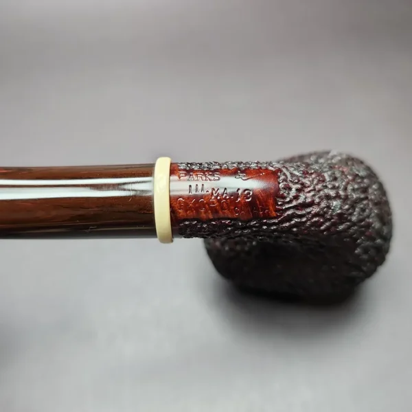 Michael Parks GKCPC Rusticated LC Bent Billiard Estate Briar Pipe, Unsmoked - Image 9