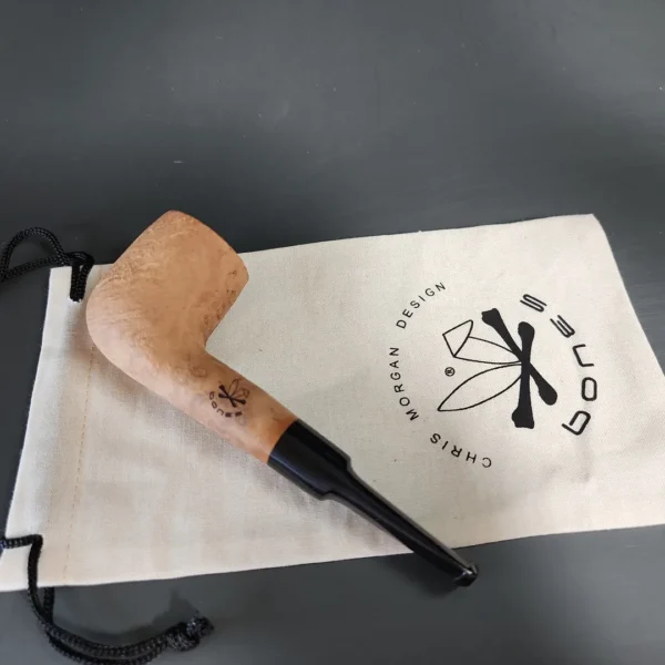 Morgan Bones Sandblasted Saddle Billiard Briar Pipe, New - Image 9