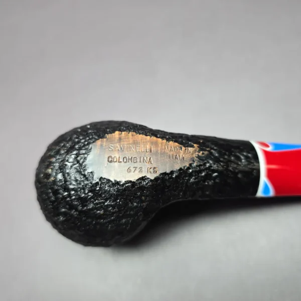 Savinelli Colombina 673 KS Rusticated Bulldog Black Briar Pipe, 6mm, New - Image 10