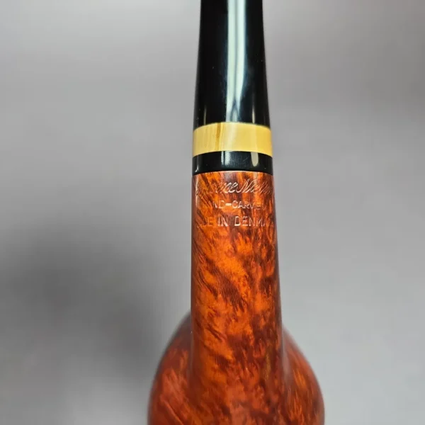 Bjarne Nielsen Signature Smooth Bent Billiard Estate Briar Pipe, Unsmoked, 9mm - Image 10