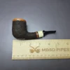 Preston Rogers Rusticated Billiard w/ Spalted Boxwood Handmade Briar Pipe, New - Image 10