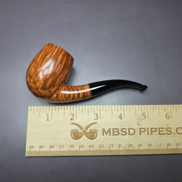 Wandi Riyadi Smooth Bent Billiard Handmade Briar Pipe, New - Image 10
