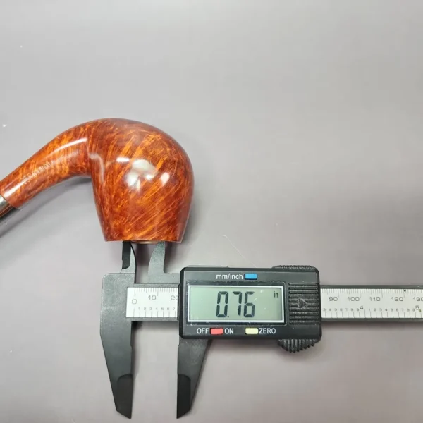 Dave Neeb Magnum Smooth Bent Billiard Handmade Briar Pipe, New - Image 10