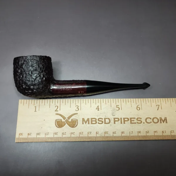 James Upshall Bark Group 5 Rusticated Pot Estate Briar Pipe, Unsmoked - Image 10