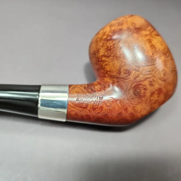 Dunhill 1973 Bruyere 926 Smooth Bent Billiard w/ Silver Estate Briar Pipe, English Estates - Image 10
