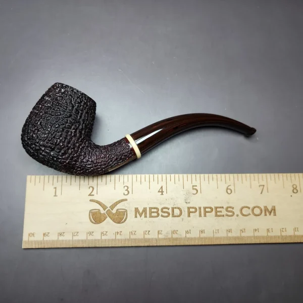 Michael Parks GKCPC Rusticated LC Bent Billiard Estate Briar Pipe, Unsmoked - Image 10