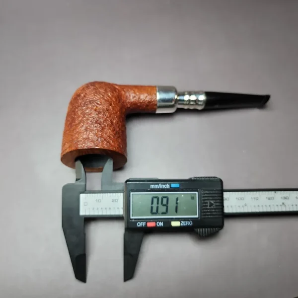 Elwood (Ferndown) Rusticated Silver Spigot Dublin Estate Briar Pipe, English Estates, 9mm - Image 10