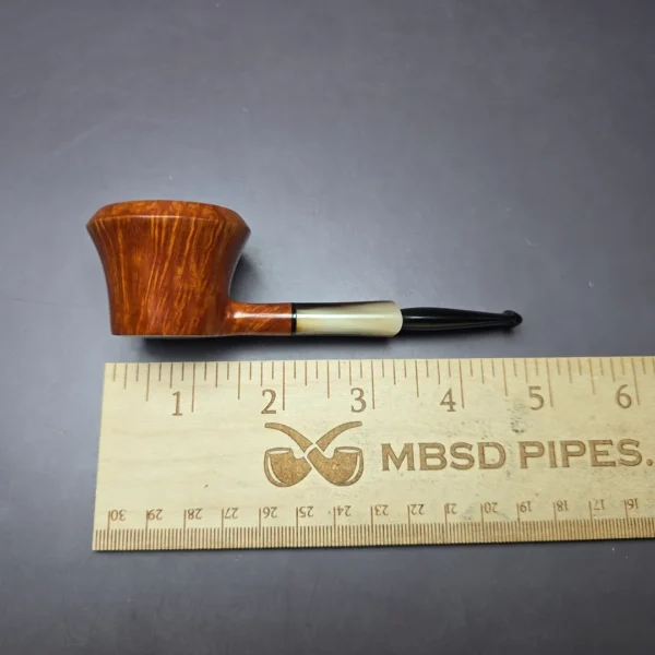 Mina Smooth Pot w/ Horn Estate Briar Pipe, Unsmoked - Image 11