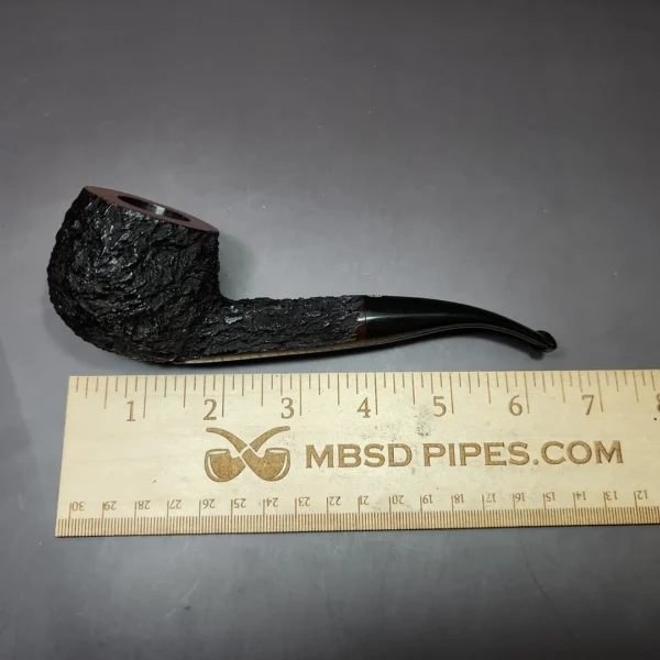James Upshall Bark Rusticated Apple Estate Briar Pipe, Unsmoked - Image 11