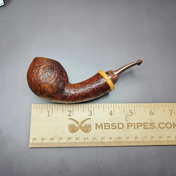 Denis Rusakov Sandblasted Fish w/ Boxwood Estate Briar Pipe, Other Estates - Image 11