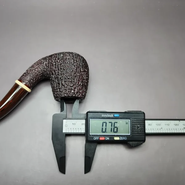 Michael Parks GKCPC Rusticated LC Bent Billiard Estate Briar Pipe, Unsmoked - Image 11
