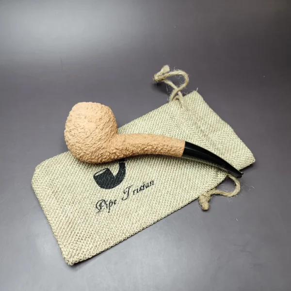 Pipe Tristan Natural Granite Hawkbill Handmade Briar Pipe, New - Image 11