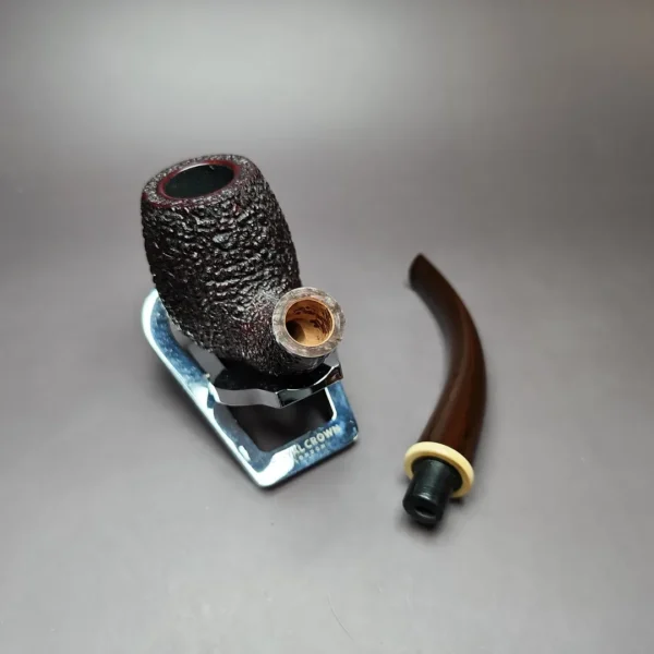 Michael Parks GKCPC Rusticated LC Bent Billiard Estate Briar Pipe, Unsmoked - Image 12