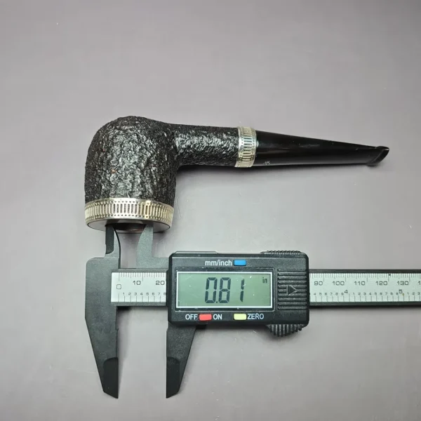 Elwood (Ferndown) Rusticated Billiard Estate Briar Pipe, Unsmoked, 9mm - Image 12