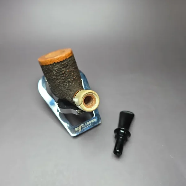 Preston Rogers Rusticated Billiard w/ Spalted Boxwood Handmade Briar Pipe, New - Image 12