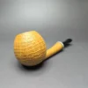 Vitale Sandblasted Ball w/ Galalith (Two Star) Handmade Briar Pipe, New - Image 12
