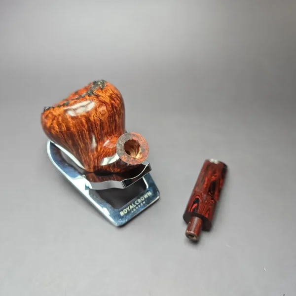 Wandi Riyadi Smooth Mushroom Dublin w/ Cumberland Handmade Briar Pipe, New - Image 12