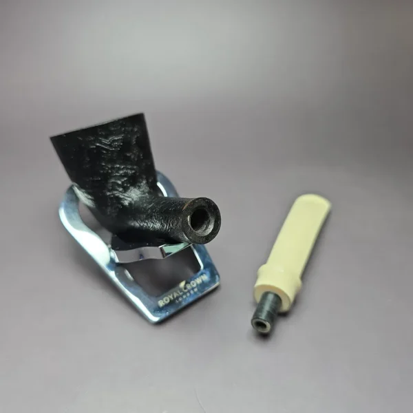Sean Reum Sandblasted Dublin w/ Ivorite Stem Handmade Briar Pipe, New - Image 12