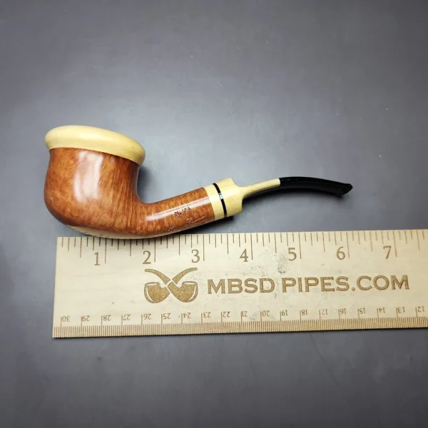 Tom Spanu 2000 Millennio Smooth Pot w/ Boxwood Estate Briar Pipe, Unsmoked - Image 13